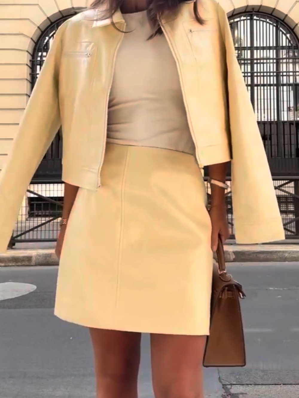 CURAAE 'Airlie' Mini Skirt in Butter Yellow (NWT)